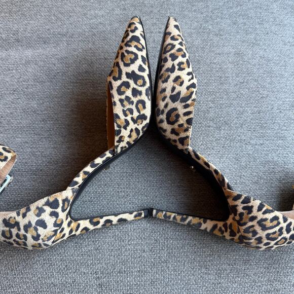 Diane Von Furstenberg Animal Print Ankle Strap Pumps Heels Leather Womens Sz 7.5 - Picture 7 of 14